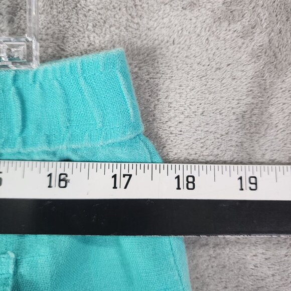Womens JM Collection Pants Turquoise Straight Leg 100% Linen Hi Rise Size 14 - Picture 9 of 11